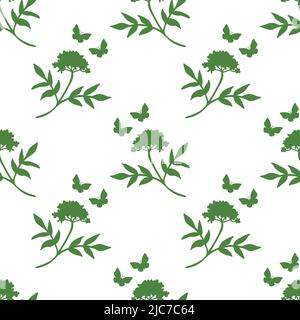 Seamless vector decorative flowers pattern Stock Vector