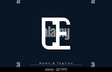 Alphabet letters Initials Monogram logo CE , EC Stock Vector