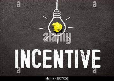 Incentive Word Written In Wooden Cube. Stock Photo