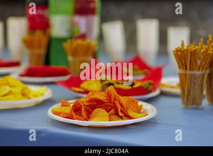 Various snack on the table Stock Photo
