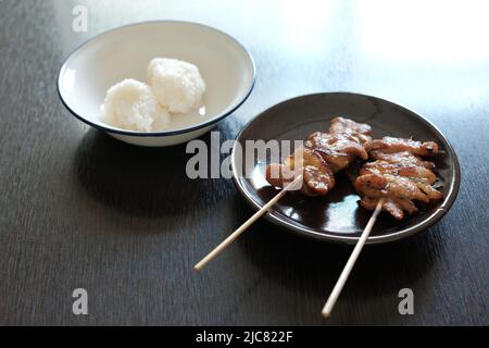 Thai Grill pork   - Thai street food style Stock Photo