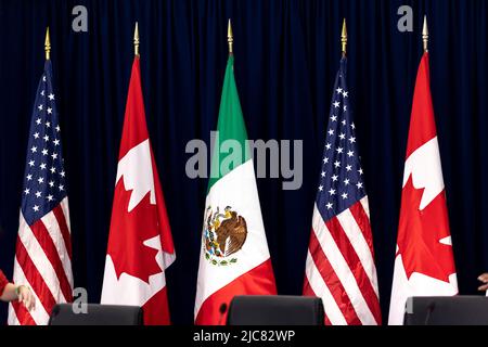 Los Angeles, USA. 10th June, 2022. Summit of the Americas conference. 6/10/2022 LA Convention Center, LA, CA. USA (Photo by Ted Soqui/SIPA USA) Credit: Sipa USA/Alamy Live News Stock Photo