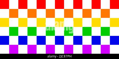 A rainbow chequered flag LGBT background Stock Photo - Alamy