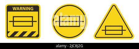 Caution Fuse Symbol Sign On White Background Stock Vector