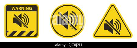 Do not make a loud noise. No speaker. No sound icon Stock Vector