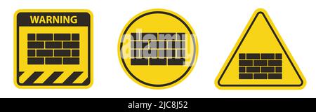 Brick Wall Icon Symbol Sign Isolate on White Background,Vector Illustration EPS.10 Stock Vector