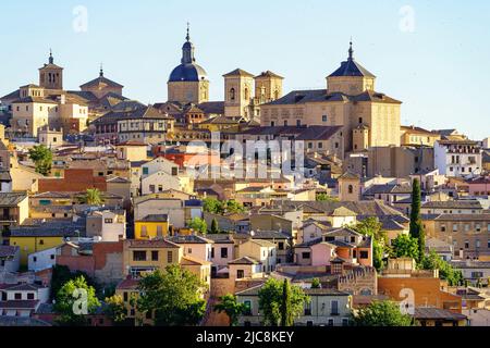 Buildings of the imperial city of Toledo at sunset. Stock Photo