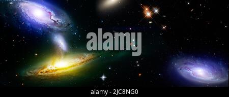 star particle motion on black background, starlight nebula in galaxy at universe Space background. This image furnished by NASA Stock Photo