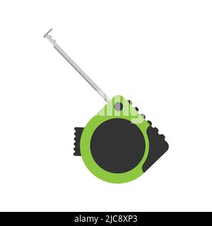 Measuring tape icon in flat style. Measure equipment vector illustration on isolated background. Yardstick sign business concept. Stock Vector