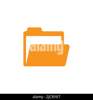 Computer folder icon in flat style. Document archive vector ...