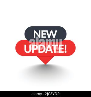 Update software icon in flat style. System upgrade notification vector illustration on isolated background. Progress install sign business concept. Stock Vector