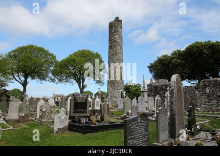 The ruins of Monasterboice in Ireland Stock Photo