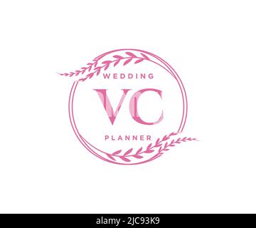 A vector Illustration set of VC Monogram Initial Logo Sign Stock Vector ...