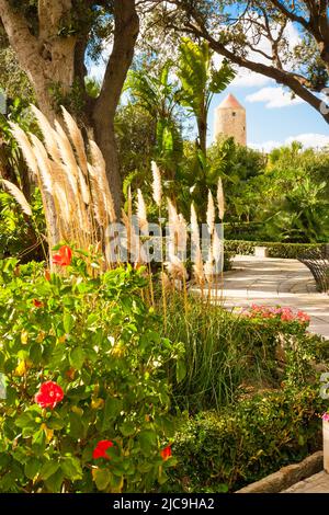 Italian Garden Palazzo Parisio Stock Photo