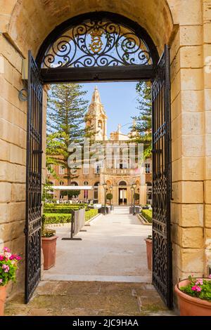 Italian Garden Palazzo Parisio Stock Photo