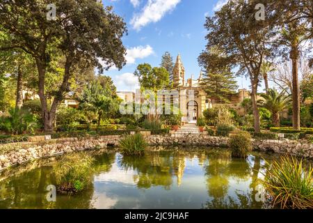 Italian Garden Palazzo Parisio Stock Photo