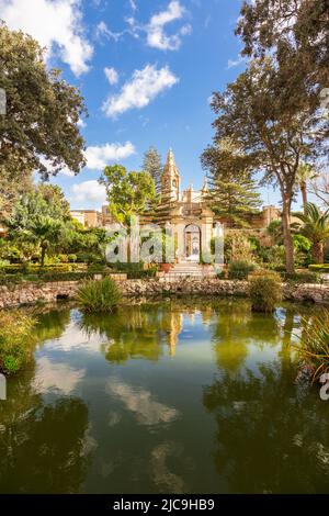 Italian Garden Palazzo Parisio Stock Photo