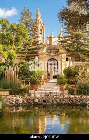 Italian Garden Palazzo Parisio Stock Photo