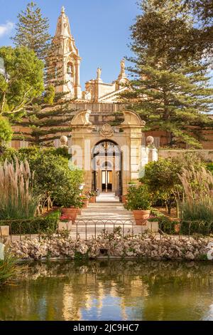 Italian Garden Palazzo Parisio Stock Photo