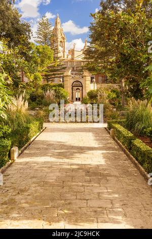 Italian Garden Palazzo Parisio Stock Photo