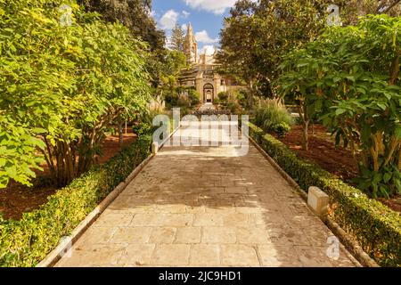 Italian Garden Palazzo Parisio Stock Photo