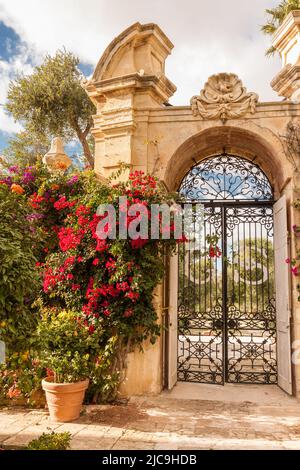 Italian Garden Palazzo Parisio Stock Photo