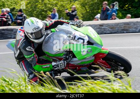 Douglas, Isle Of Man. 11th June, 2022. Davy Morgan (1000 BMW) representing the DM71 team during the 2022 Milwaukee Senior TT at the Isle of Man, Douglas, Isle of Man on the 11 June 2022. Photo by David Horn. Credit: PRiME Media Images/Alamy Live News Stock Photo