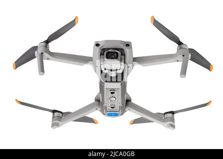 drone path isolated on white Stock Photo