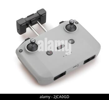 drone remote controller path isolated on white Stock Photo