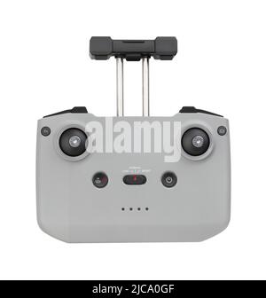 drone remote controller path isolated on white Stock Photo