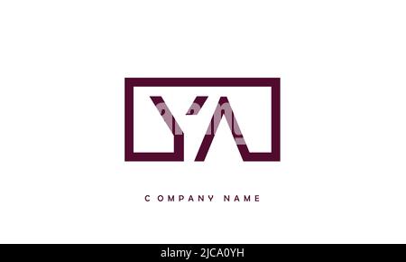 YA, AY Alphabets Letters Logo Monogram Stock Vector