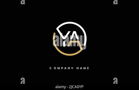YA, AY Alphabets Letters Logo Monogram Stock Vector