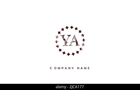 YA, AY Alphabets Letters Logo Monogram Stock Vector