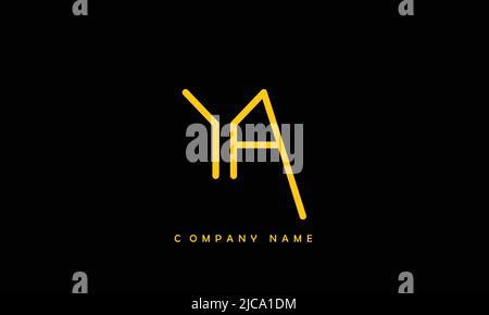 YA, AY Alphabets Letters Logo Monogram Stock Vector