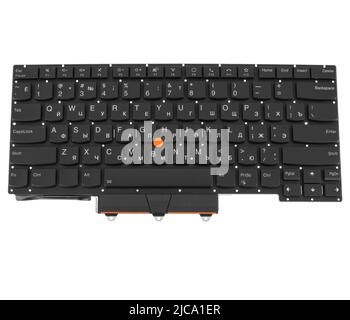 laptop keyboard, laptop spare part isolated on white background Stock Photo