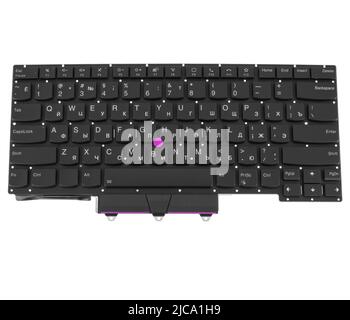 laptop keyboard, laptop spare part isolated on white background Stock Photo