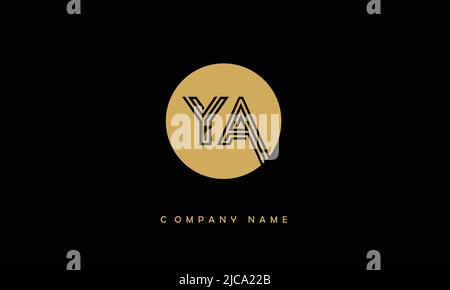 YA, AY Alphabets Letters Logo Monogram Stock Vector