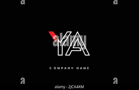 YA, AY Alphabets Letters Logo Monogram Stock Vector