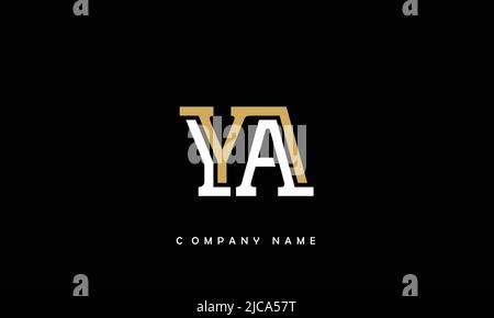 YA, AY Alphabets Letters Logo Monogram Stock Vector