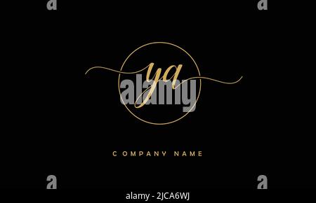 YA, AY Alphabets Letters Logo Monogram Stock Vector