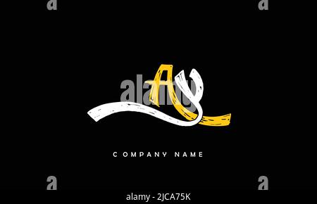 YA, AY Alphabets Letters Logo Monogram Stock Vector