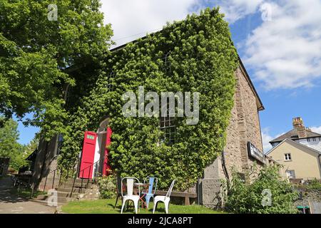 Institute of Art and Ideas, Broad Street, Hay-on-Wye, Brecknockshire, Powys, Wales, Great Britain, United Kingdom, UK, Europe Stock Photo