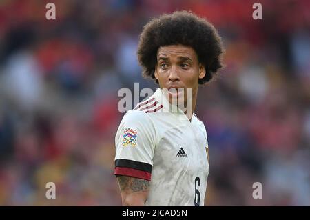 Cardiff, UK. 11th June, 2022. Axel Witsel of Belgium, during the game Credit: News Images /Alamy Live News Stock Photo