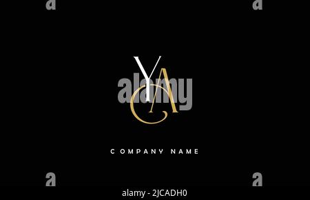 YA, AY Alphabets Letters Logo Monogram Stock Vector