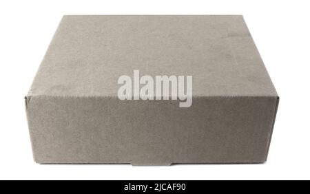 Cardboard box isolated on white background. Delivery and logistics concept Stock Photo