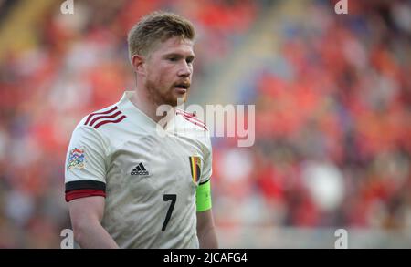 Cardiff, UK. 11th June, 2022. Belgium's Kevin De Bruyne pictured during a soccer game between Wales and Belgian national team the Red Devils, Saturday 11 June 2022 in Cardiff, Wales, the third game (out of six) in the Nations League A group stage. BELGA PHOTO VIRGINIE LEFOUR Credit: Belga News Agency/Alamy Live News Stock Photo