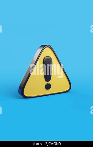 Yellow Triangle Warning Sign With Exclamation Mark Isolated On White Background 3d Illustration Yellow Triangle Warning Sign With Exclamation Mark Isolated On White Background 3d Illustration