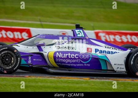 Plymouth, WI, USA. 11th June, 2022. TAKUMA SATO (51) of Tokyo, Japan prepares to practice for the Sonsio Grand Prix at Road America at Road America in Plymouth WI. (Credit Image: © Walter G. Arce Sr./ZUMA Press Wire) Stock Photo