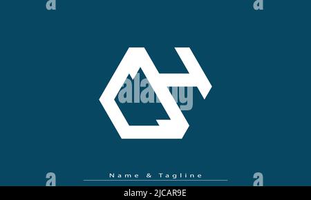 Alphabet letters Initials Monogram logo CH , HC Stock Vector