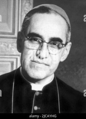 The martyr Archbishop Oscar Romero of El Salvador is greeted by his ...